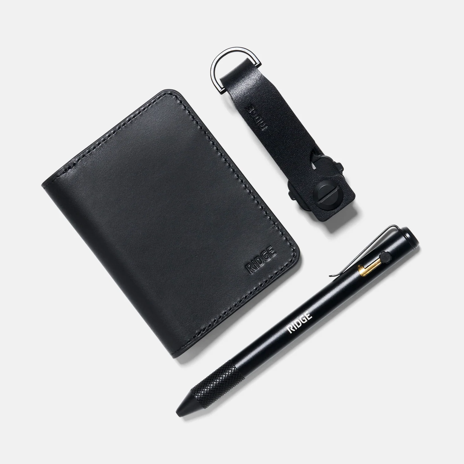 Daily Writer Kit - Bifold - Midnight Black Leather 2 Daily Writer Kit - Bifold - Midnight Black Leather