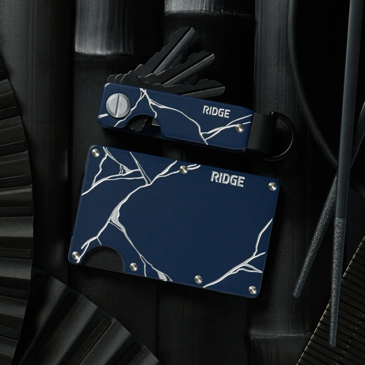 Ridge Wallet + KeyCase - Kintsugi - Navy 4 Ridge Wallet + KeyCase - Kintsugi - Navy