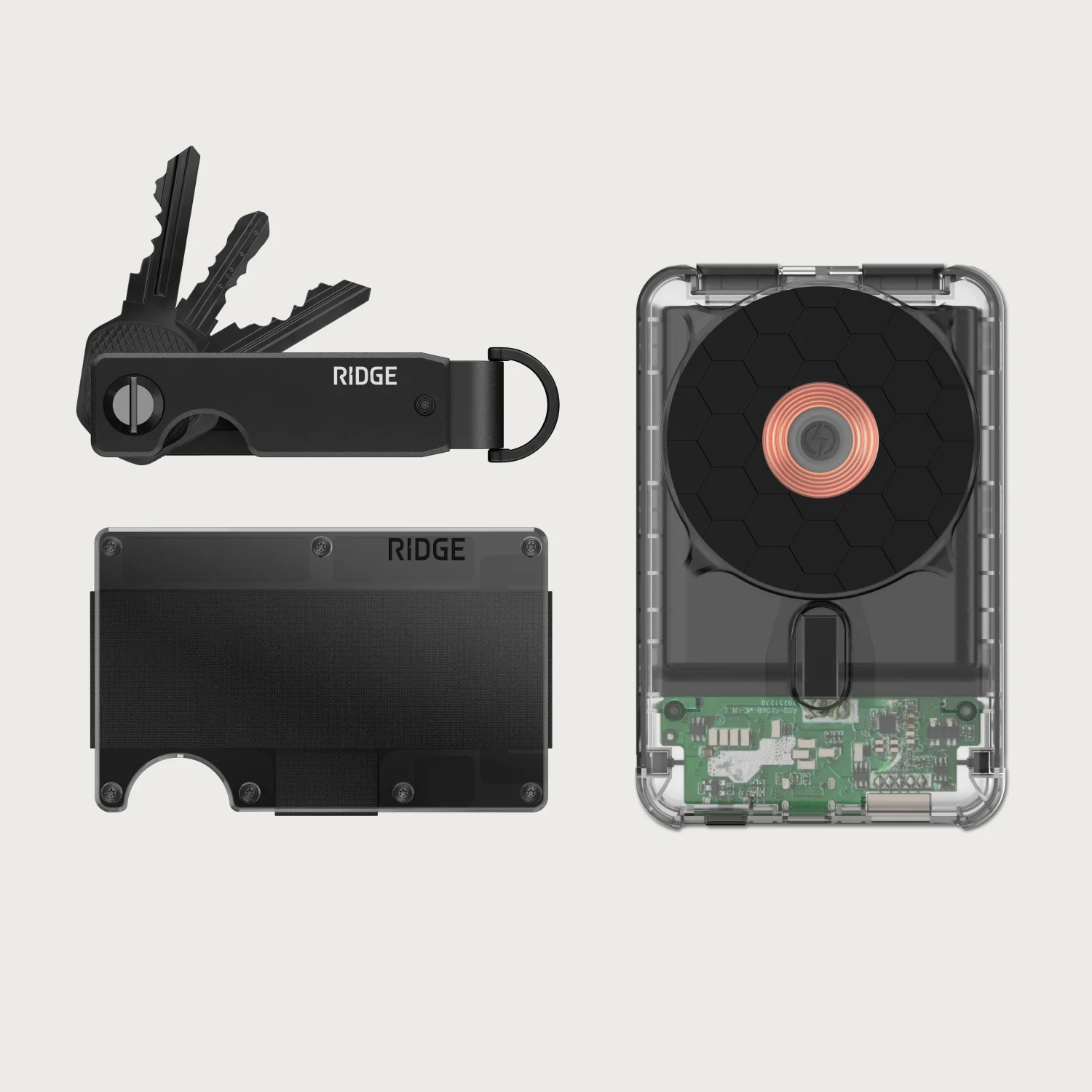 Ridge Wallet + Power Bank + KeyCase - Phantom
