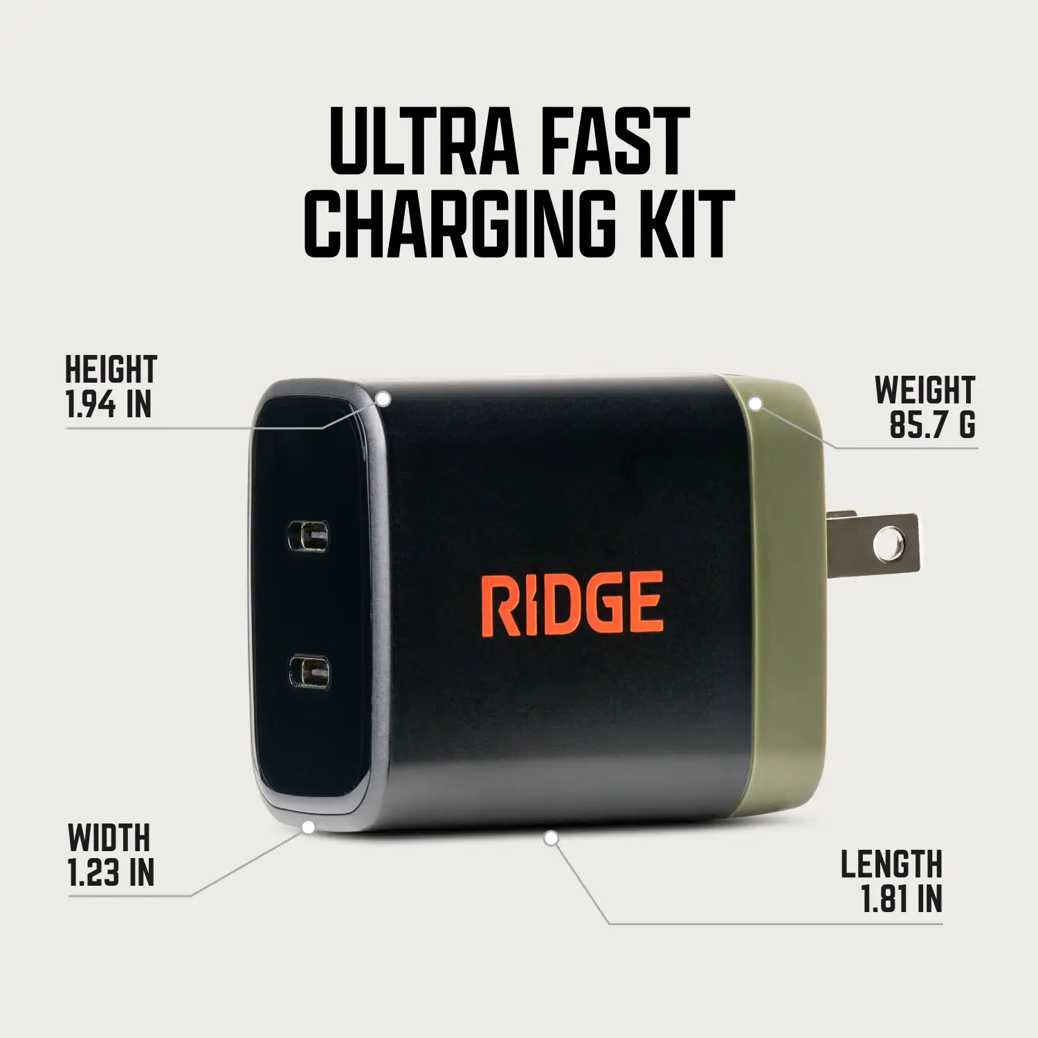 Wall Charger Set - 45W - Founder Spec 3 Wall Charger Set - 45W - Founder Spec