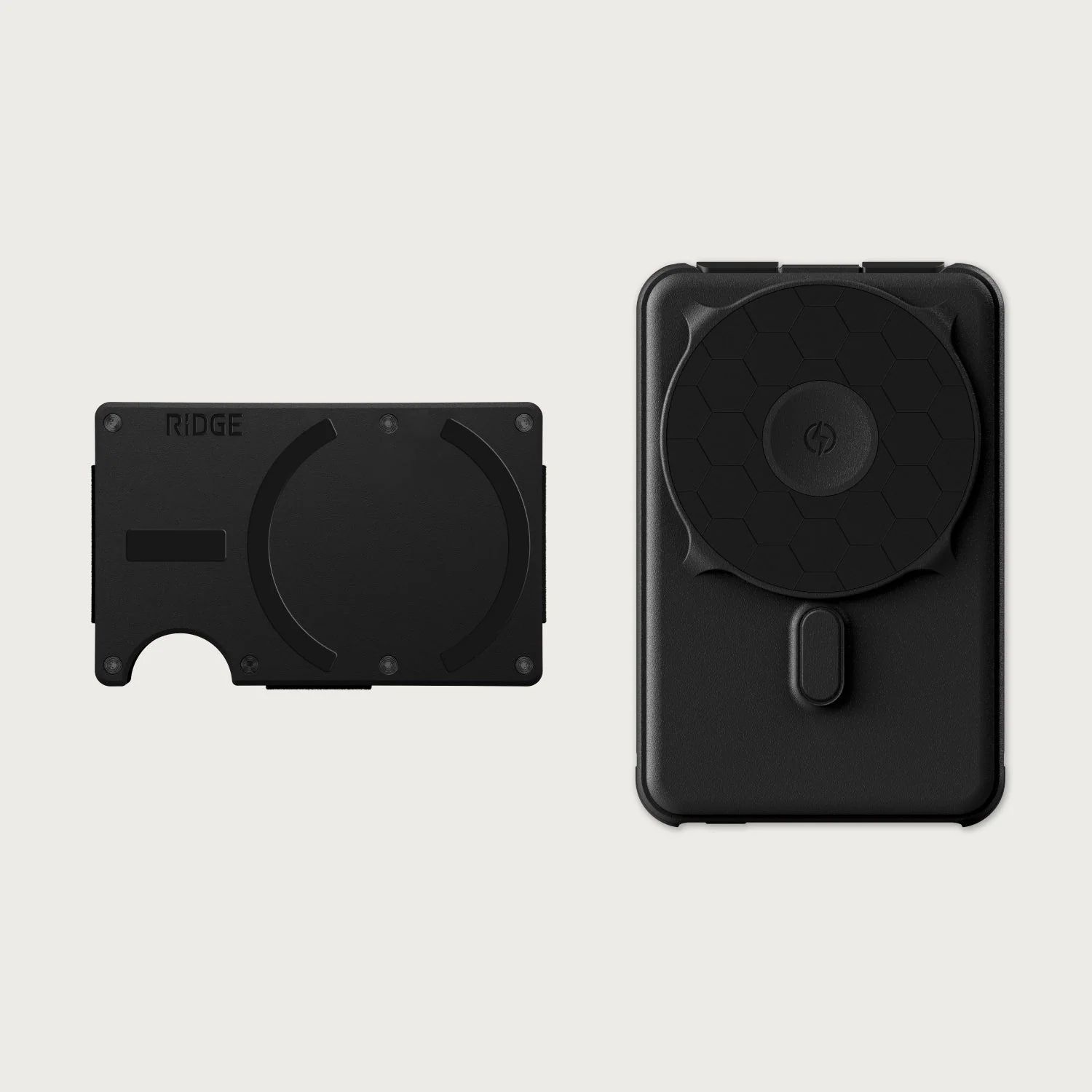 Ridge Wallet for MagSafe + Power Bank - Matte Black