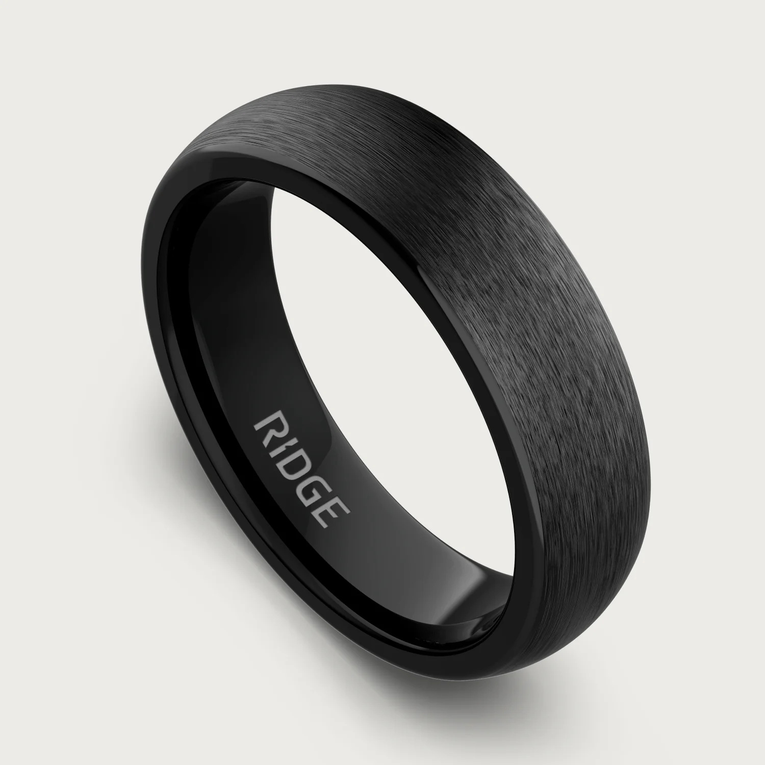 6mm Rounded Ring Set - Royal Black