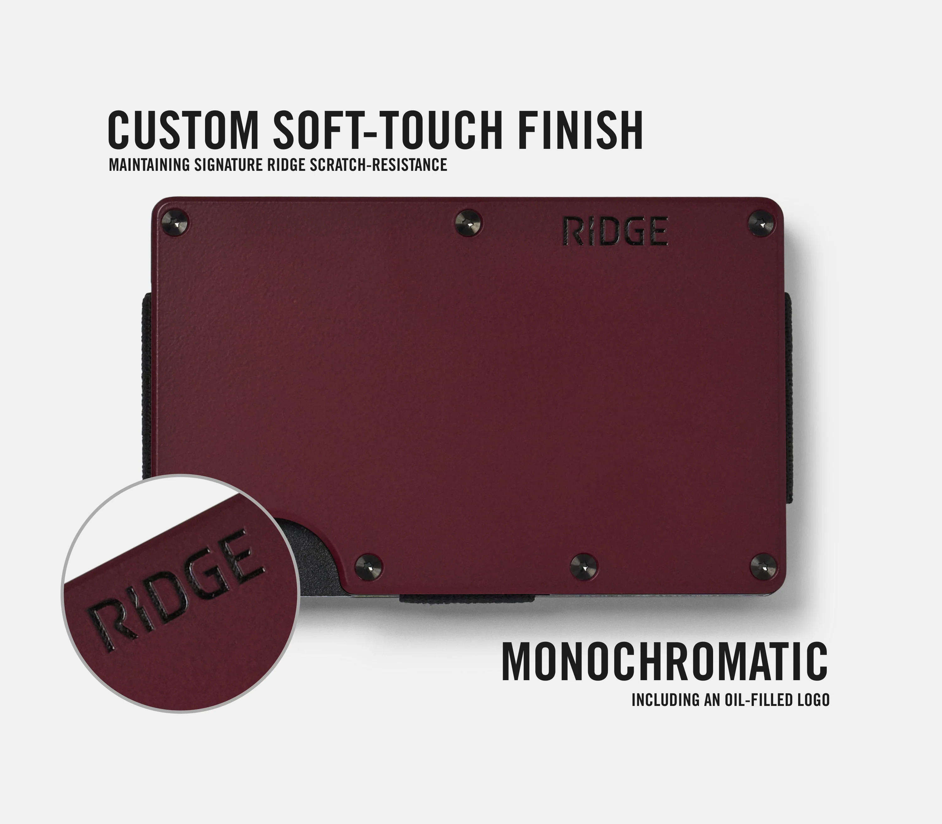 Ridge Wallet - Oxblood 3 Ridge Wallet - Oxblood