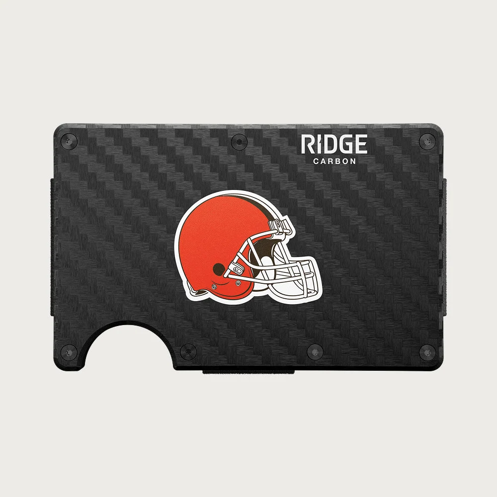 Ridge Wallet - Cleveland Browns - Carbon Fiber 3k 1 Ridge Wallet - Cleveland Browns - Carbon Fiber 3k