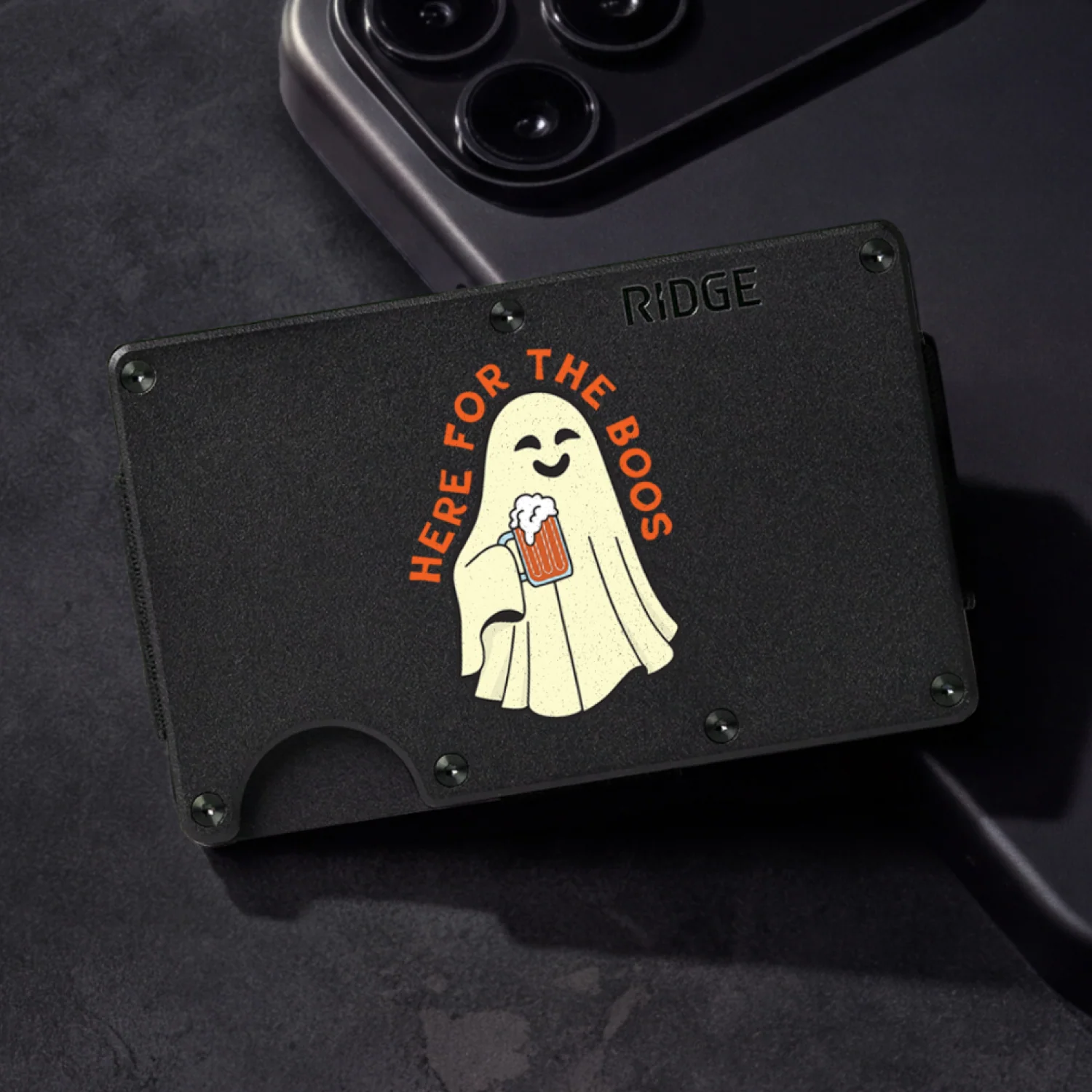 Ridge Wallet - Haunted Hops - Matte Black 4 Ridge Wallet - Haunted Hops - Matte Black